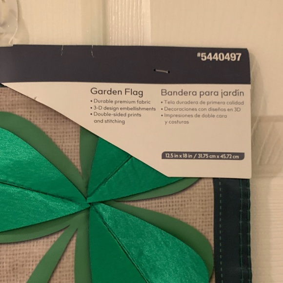 St. Patrick's Day Garden Flag with Shamrocks - Picture 2 of 2